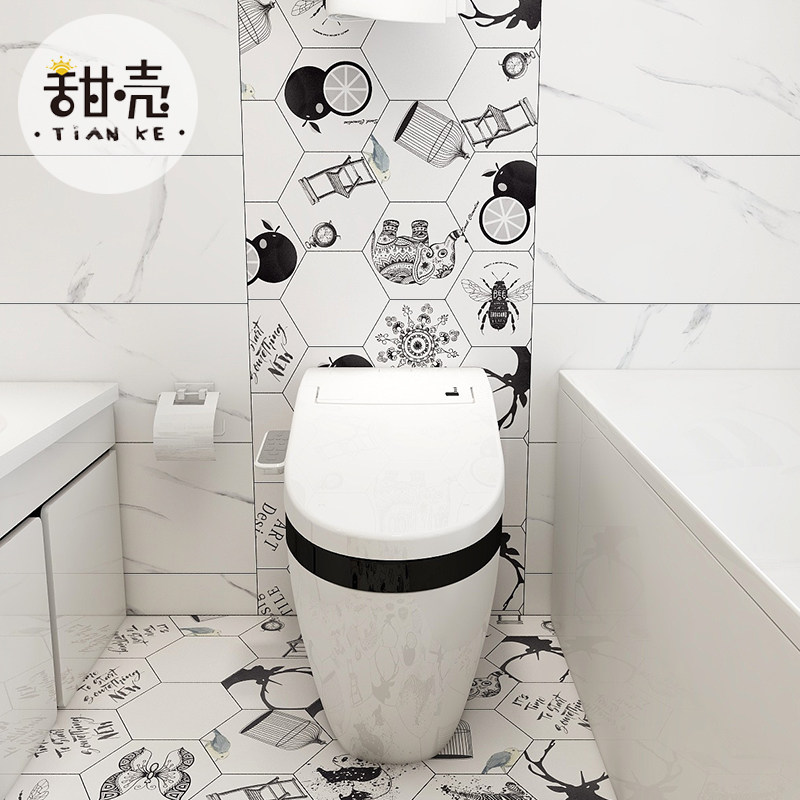 Hexagonal brick 200x230 Nordic colorful flower brick glazed face brick living room background wall Kitchen Makeup room Balcony Floor Tiles