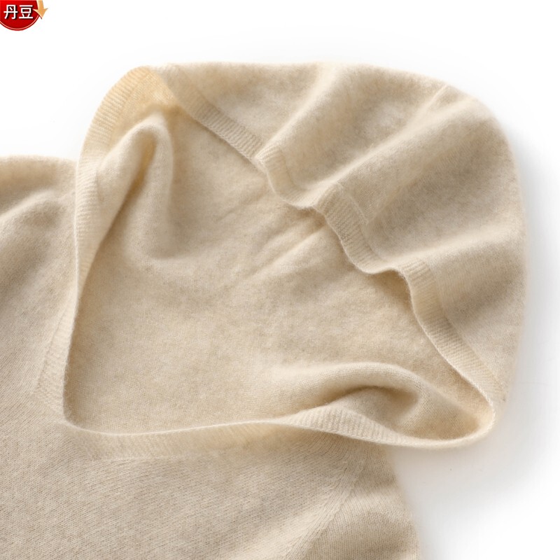 High-End Ready-To-Wear~100% Pure Wool Hooded Sweater for Women, New Spring, Autumn, and Winter Style, Stylish Loose-Fitting Slimming Hooded Knit Sweater