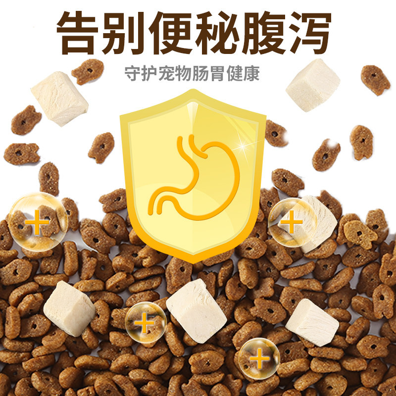 Freeze-Dried Cat Food for Adult Cats, Specifically for British Shorthair, American Shorthair, Ragdoll, and Blue Cats, Complete Nutrition for Adult Cats, 2.5kg Total