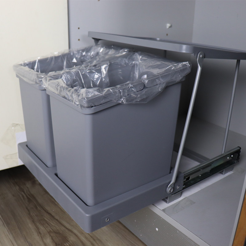 HOFFNUNG integrated cabinet sink cabinet unscrewed with door embedded cabinet hidden kitchen trash can installation