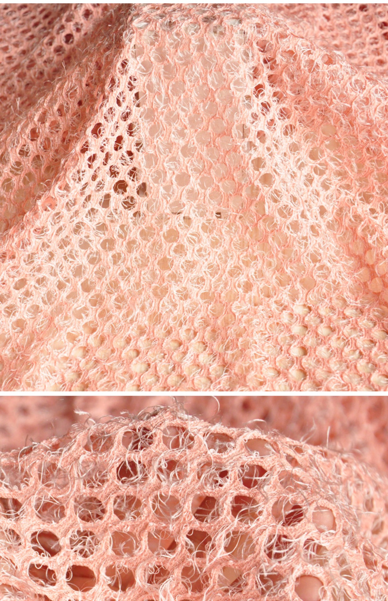 Cam hồng openwork vải tự làm quần áo làm bằng tay váy khăn choàng vải 6,9 nhân dân tệ và một nửa mét vải cotton thun