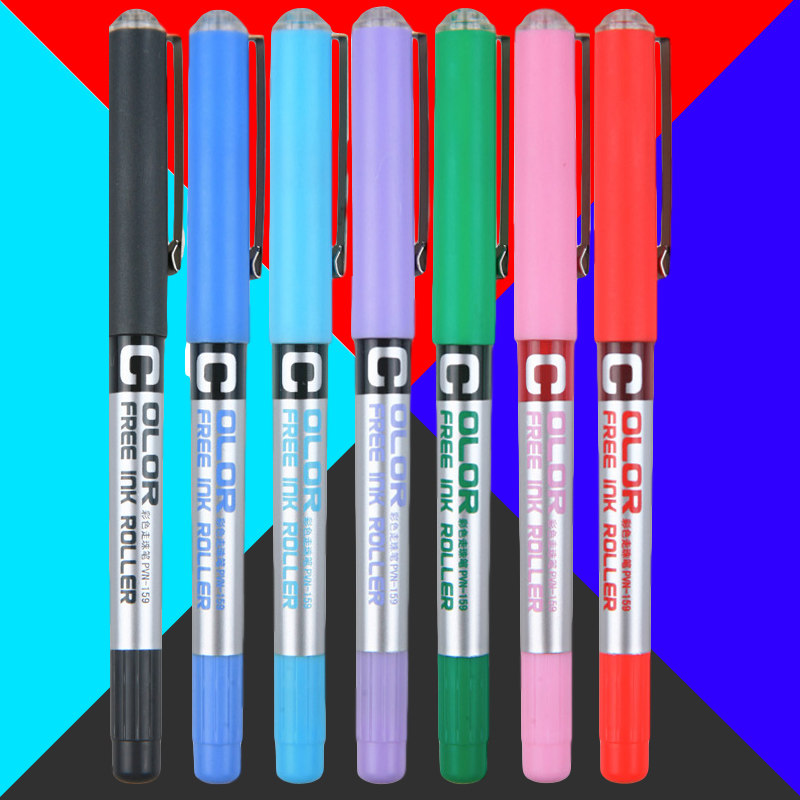 Baixue straight liquid ball pen color needle tube type 0 5 0 38 office signature pen student with hand account pen set