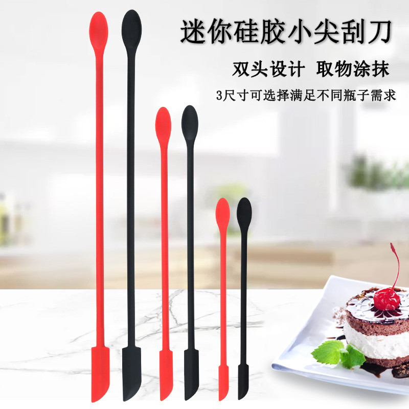 Foundation Double-Ended Liquid Mini Silicone Spatula Cosmetic Scooping Spoon Silicone Long Soft Spoon Silicone Spoon for Jam and Sauce