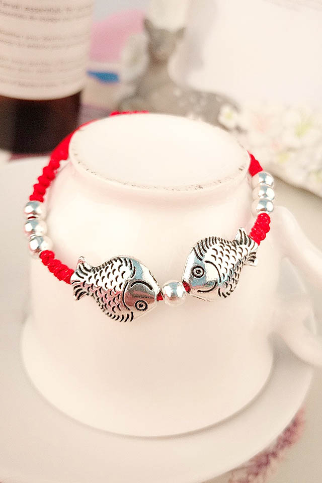 May mắn nữ handmade chuông nhỏ vòng chân chân nhẫn nữ nữ vòng đời khóa dài đơn giản trang trí dây đỏ đôi mẫu vòng chân bạc tây tạng