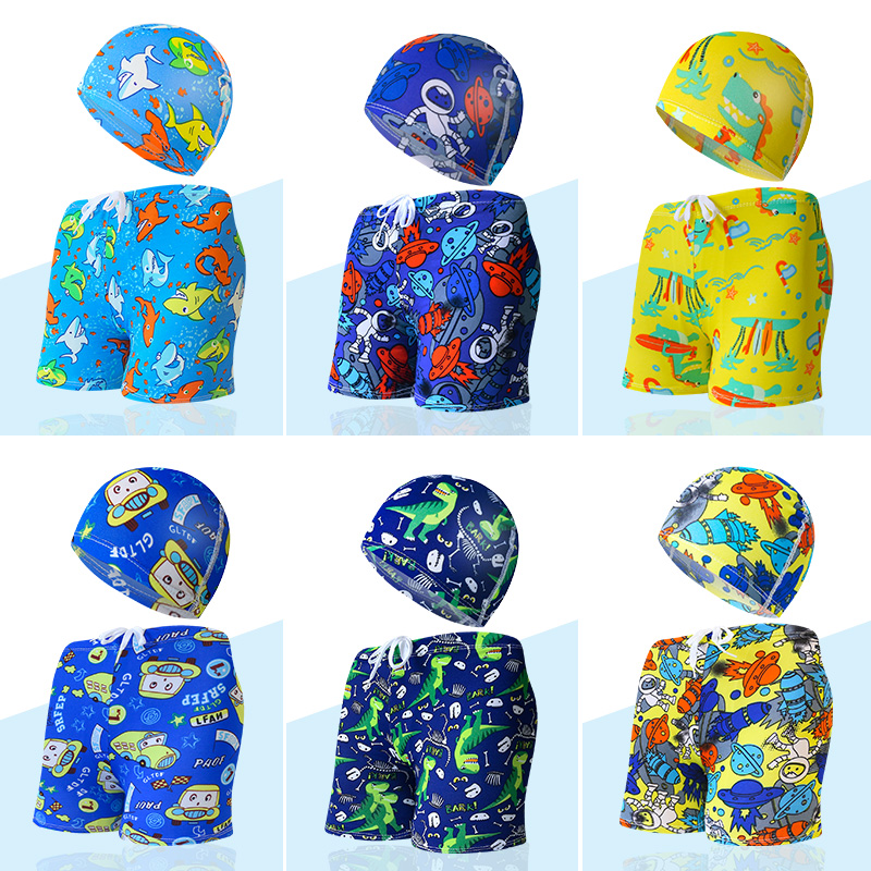 Children's swimsuit boy comfortable horn cute cartoon children swim shorts small boy swimsuit manufacturer