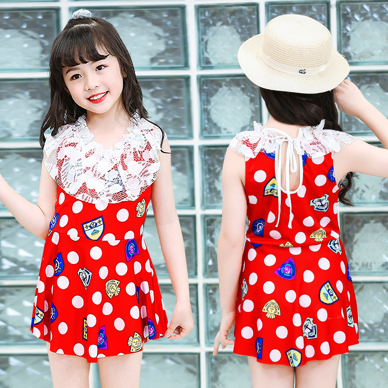 Swimsuit children spa with cute princess dresses dress girl CUHK Scout girl swimwear manufacturer Direct sale