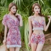 Bộ đồ bơi bikini phiên bản Hàn Quốc của võ sĩ tự trồng chẻ ba mảnh bằng thép hỗ trợ kích cỡ ngực tập hợp đồ bơi nữ bán buôn