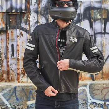 Spidi craftsman leather jacket is waterproof and removable