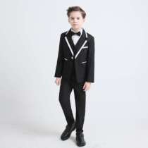 Korean version of the childrens suit host boy performance suit suit British style flower girl dress Boy piano performance suit