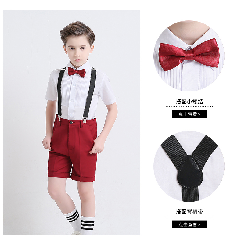 Ngày của trẻ em Trẻ Em Ăn Mặc Máy Chủ Piano Trang Phục Hoa Cô Gái Lớn Điệp Khúc Bib Boy Cậu Bé Hiệu Suất Cô Gái Cô Gái váy múa cho bé