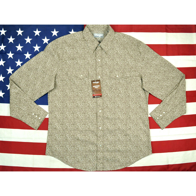 [Us Version] Wrangler Western Cowboy Ranch Floral Pearl Button Long Sleeve Shirt Size L