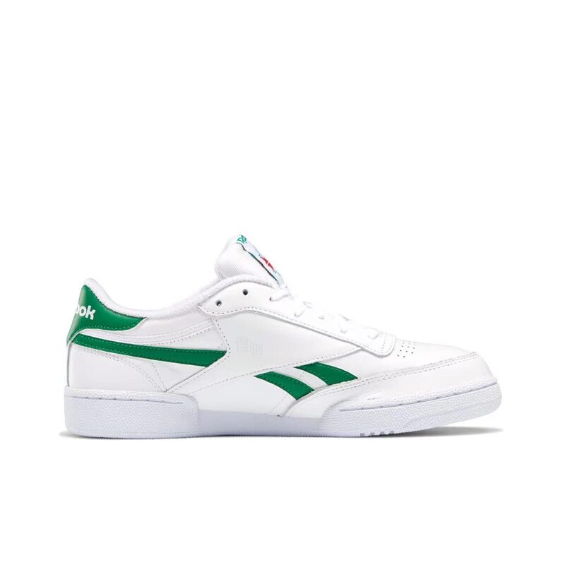 Reebok Club C Revenge Classic Retro Versatile Sports and Leisure Low-Top Unisex White and Green