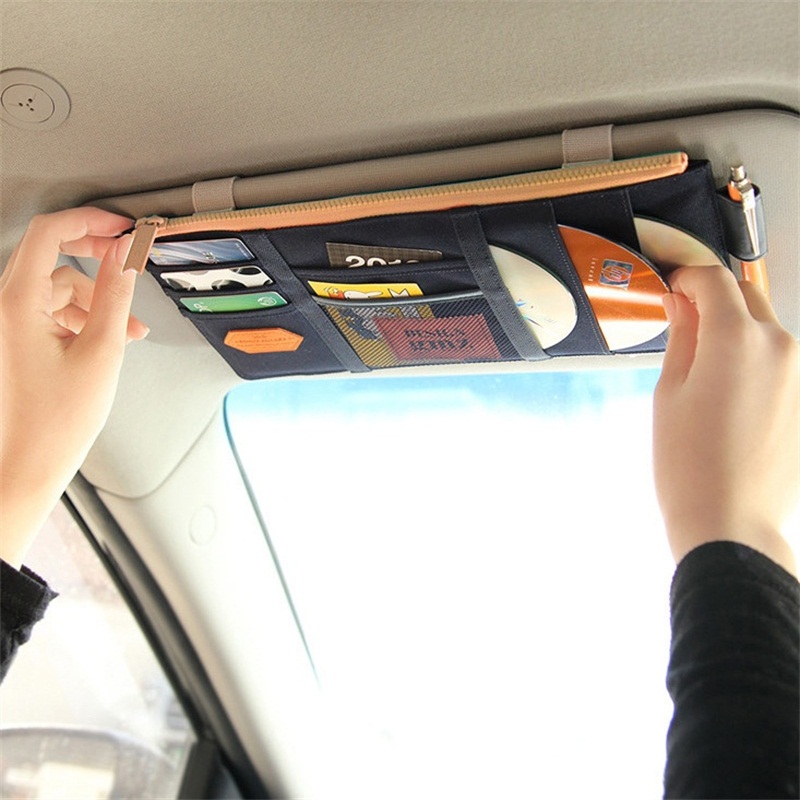 Car CD clip fashion universal car CD bag sun visor car disc disc box set glasses clip car storage
