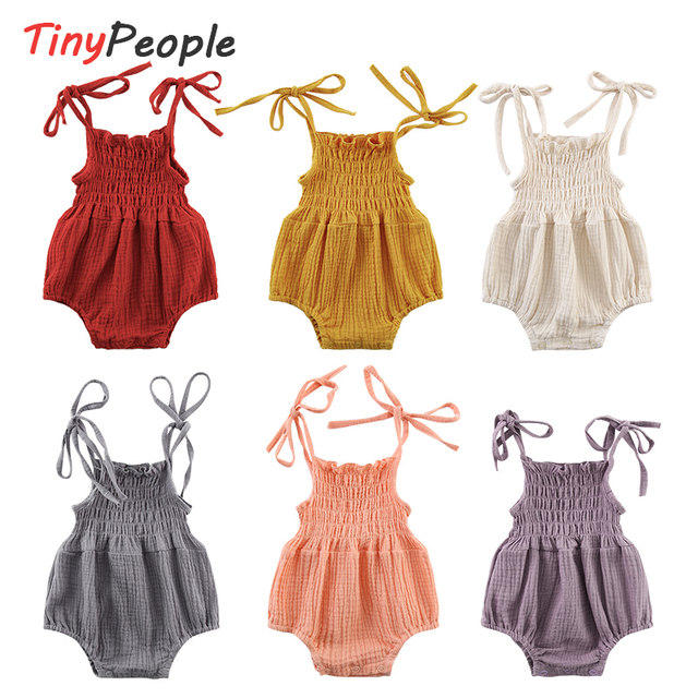 Tinypeople sling bag baby bodysuit summer thin baby vest triangle romper