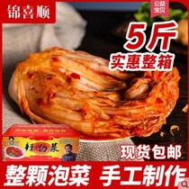 Jin xi shun kimchi authentic spicy cabbage northeast in Yanbian Korean pickles xia fan cai 5 pounds FCL