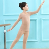 Детское танцевальное базовое пальто для девочек цвета кожи девушки Немецкий бархатный бархатный обтягивающий базовый слой для танцев плюс бархатная густая теплая одежда