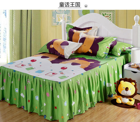 Bông một mảnh trẻ em trải giường váy 1.2m1.5 Mika về chàng trai và cô gái công chúa giường váy khăn trải giường custom-made - Váy Petti ga giường có viền