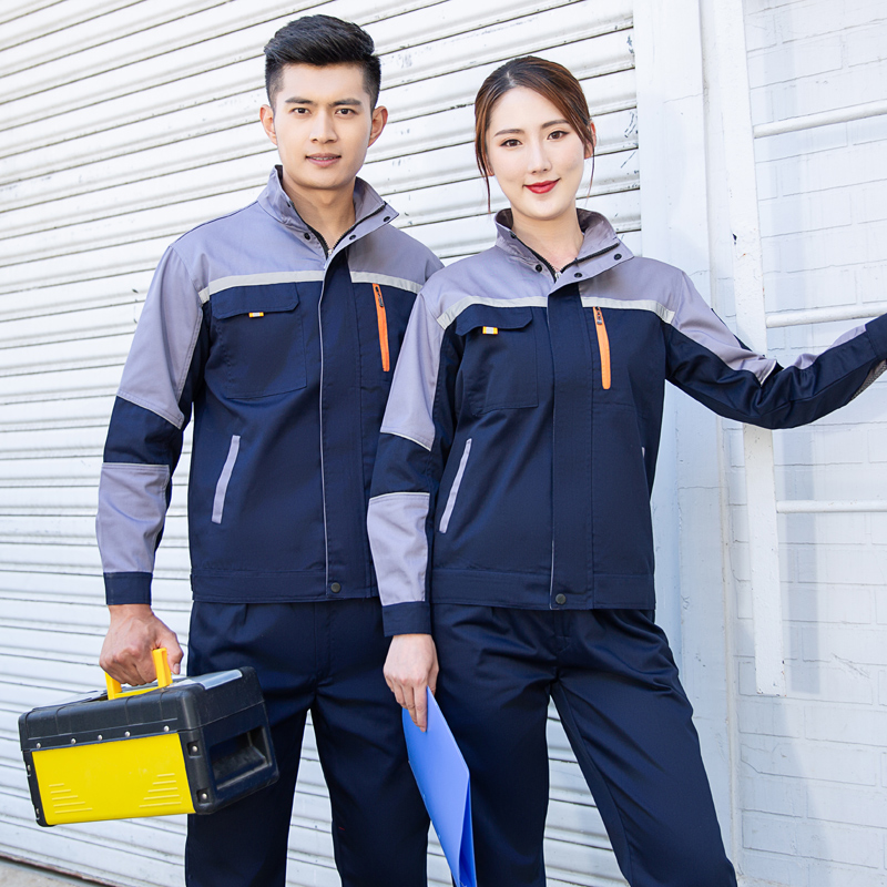 Long Sleeve Steam Repair Work Suit Men Wear Resistant Spring Autumn Factory Machinery Repair Jacket Welding Tooling Customized Labor Labor Wear