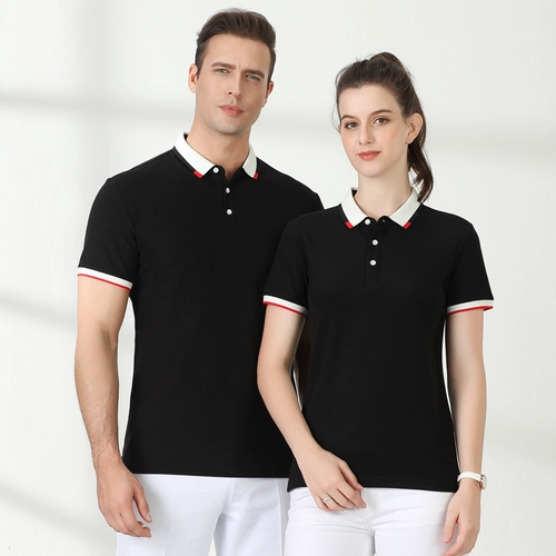 Летняя красная футболка polo для работы, делается под заказ, с печатью вашего логотипа, короткий рукав