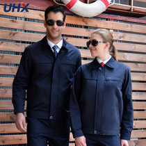 Full cotton belt lining non-iron double-layer work suit mens welding work clothes anti-hot flame retardant factory workshop work clothes