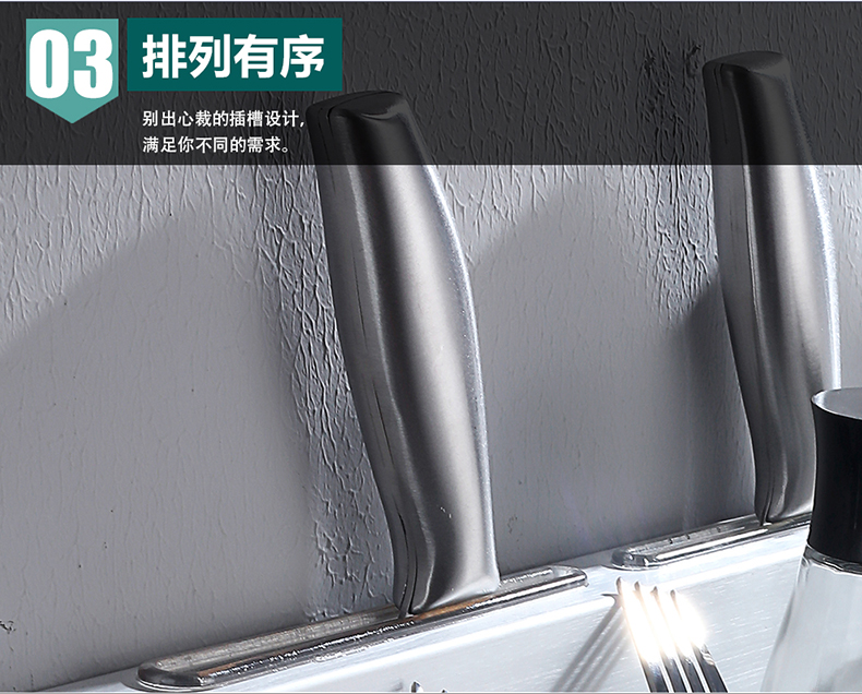 Không gian Faenza nhôm kệ bếp treo tường dụng cụ nhà bếp đục lỗ lưu trữ công cụ gia vị giá treo - Phòng bếp kệ đựng gia vị inox 304