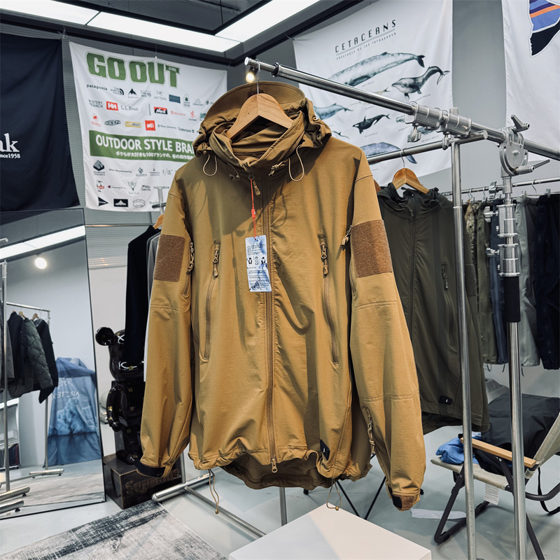Military-Style Alternative! Windproof, Breathable, Wear-Resistant, Water-Repellent, Underarm Zipper Men's Outdoor Functional Softshell Jacket