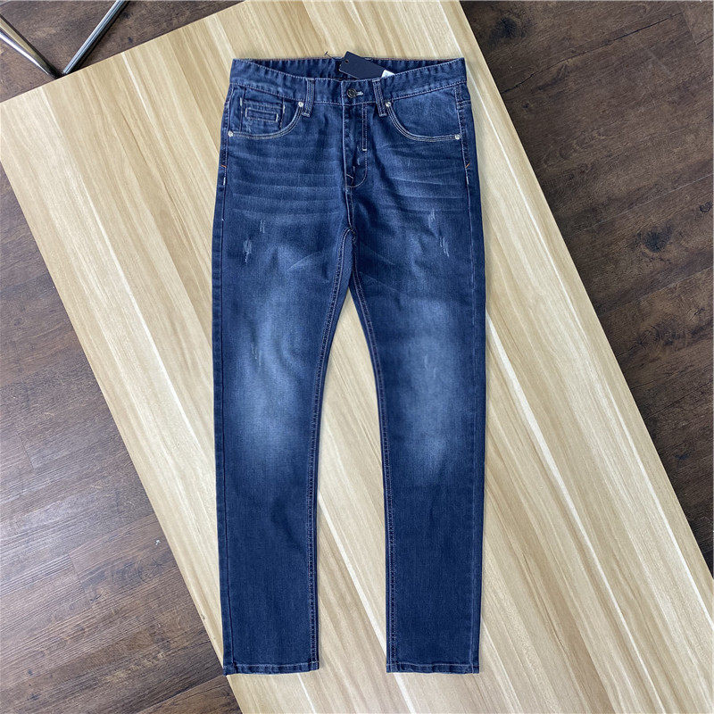 Italian single version superhandsome overseas 130 € Men washed and milled all cotton sashimi micro-bounty jeans