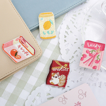 Snack Vending Machine Cute Cartoon Embroidery Patch Sticker Coconut Hand Ledger Mobile Phone Shell Bag Cloth Sticker