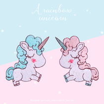 Colorful unicorn embroidery cloth stickers DIY hand account stickers clothes decoration fashion boutique map childrens cartoon patch stickers