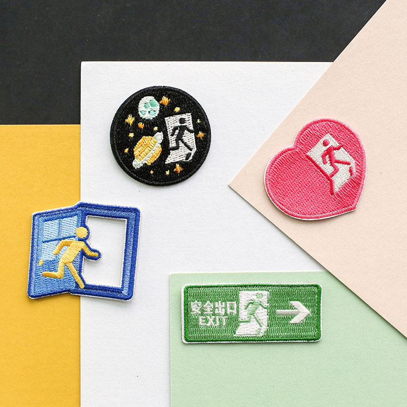 Find Outlet Personality Embroidered Cloth With Breaking Hole and Decorative Sticker DIY phone protective shell Pack Pack iPad shoes