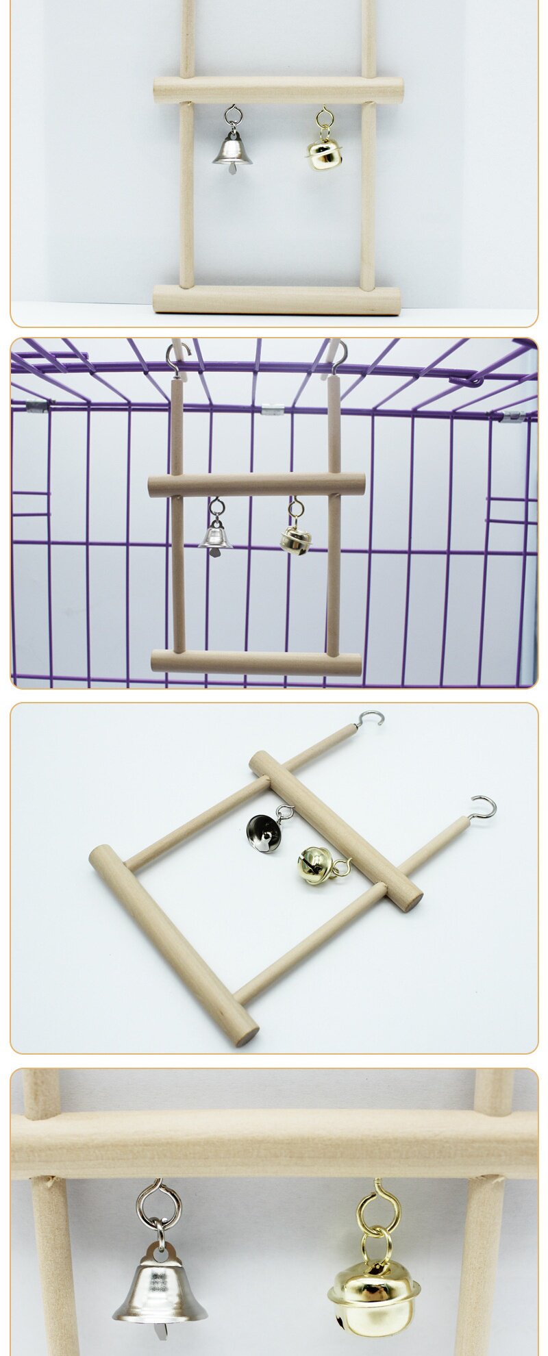 Качели 八哥鸟玩的玩具玩具秋千站架鸟笼配件鸟用品鸟栖息秋千吊桥鸟秋千