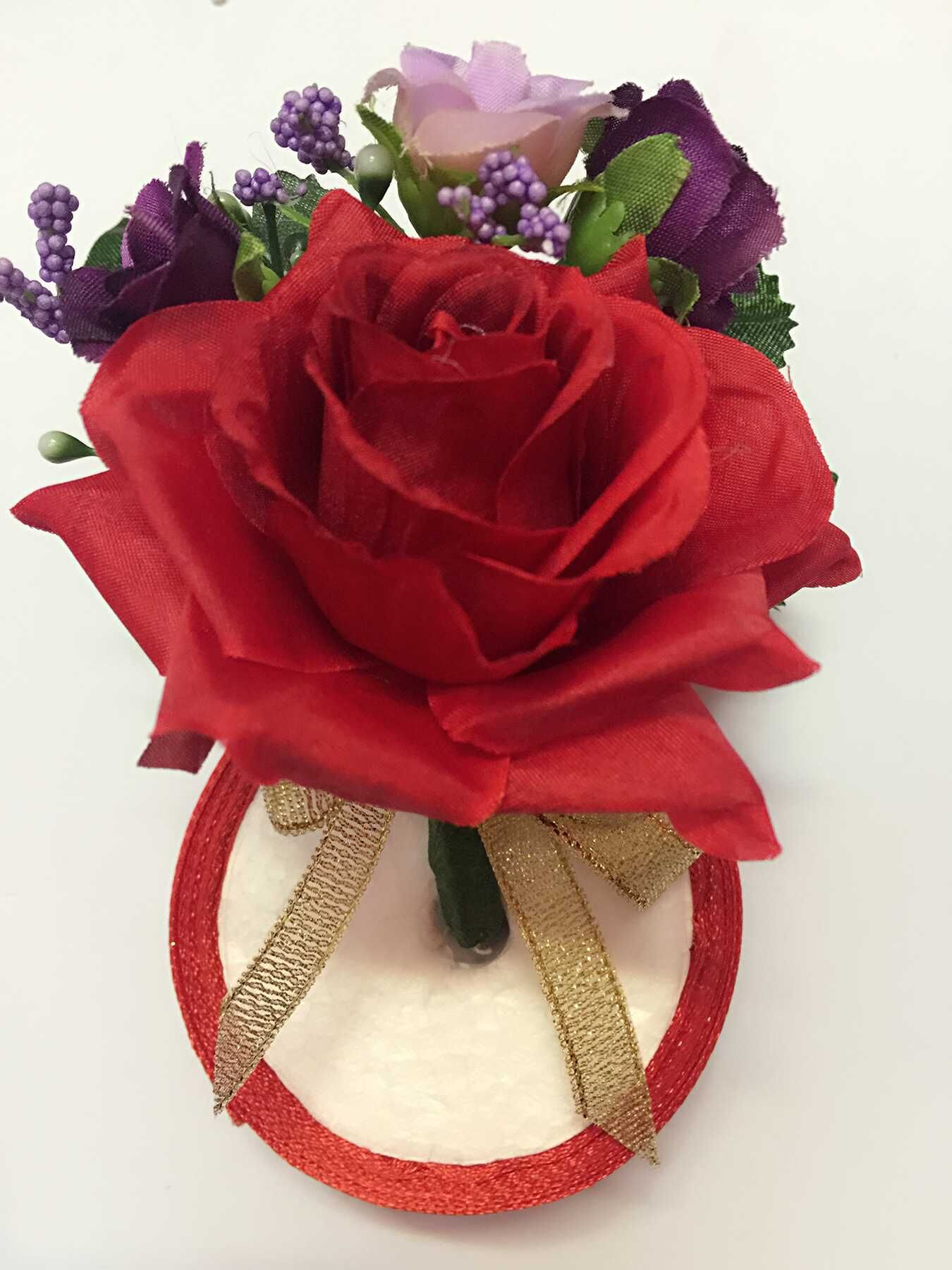 Port Edition Creative Wedding New Festive Red main people's brother-in-law Marriage Chest Flowers Bridesmaid's Bridesmaid Emulation Flowers