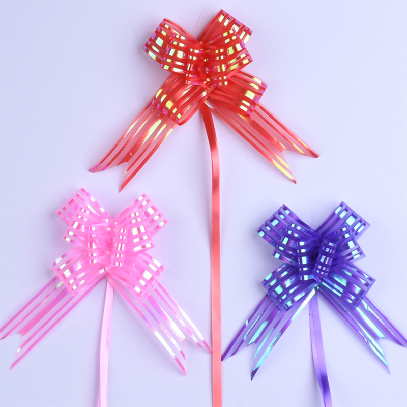 3cm Small Snow Gauze Ribbon Gift Box Gift Packaging Ribbon Bow Ribbon Wedding Room Supplies Decoration Hand-Drawn Flower