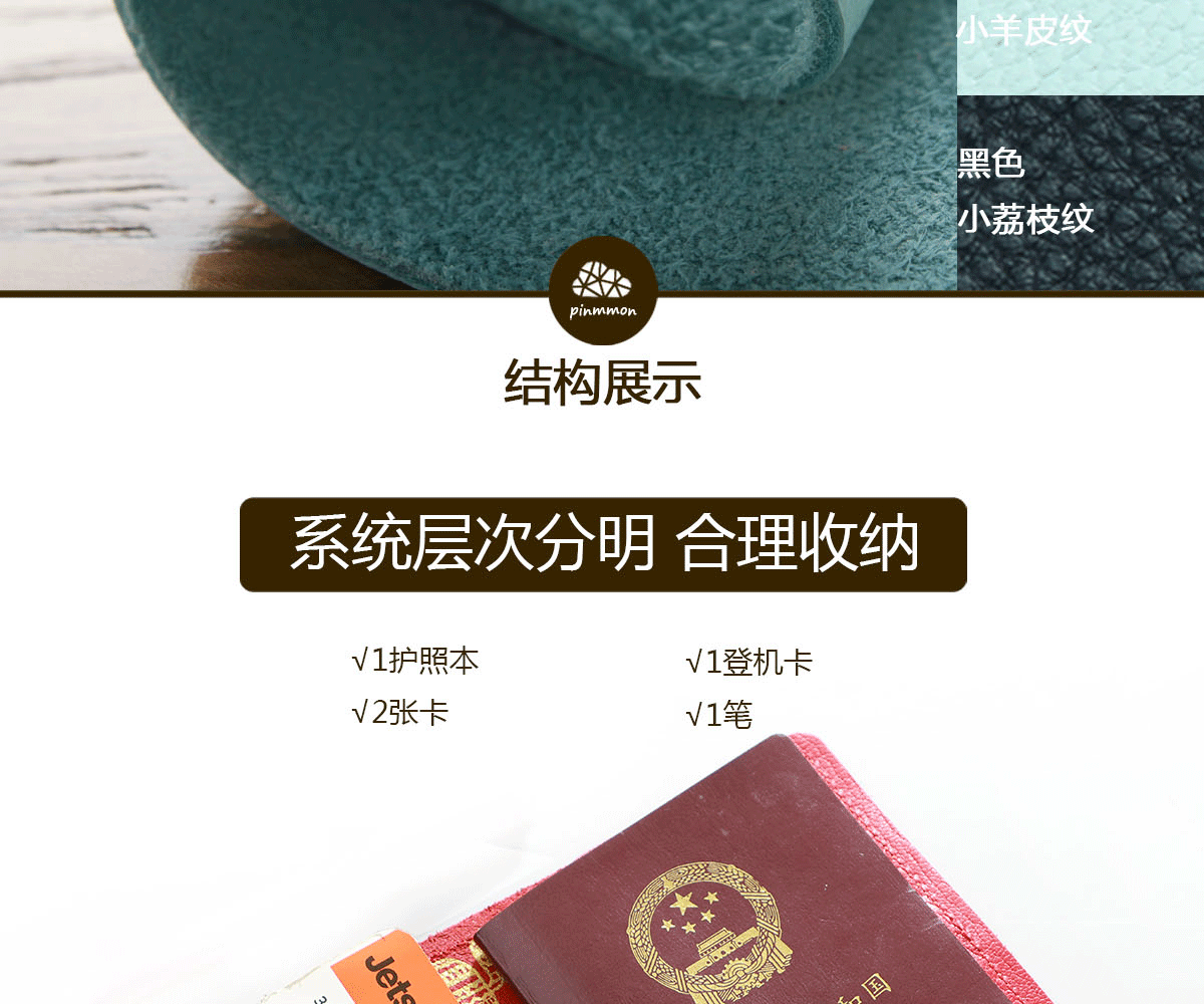 Hàng da in bằng tay sáng tạo Cặp đôi hộ chiếu giữ vé Hộ chiếu ID túi lưu trữ Da Có thể in bao đựng giấy tờ
