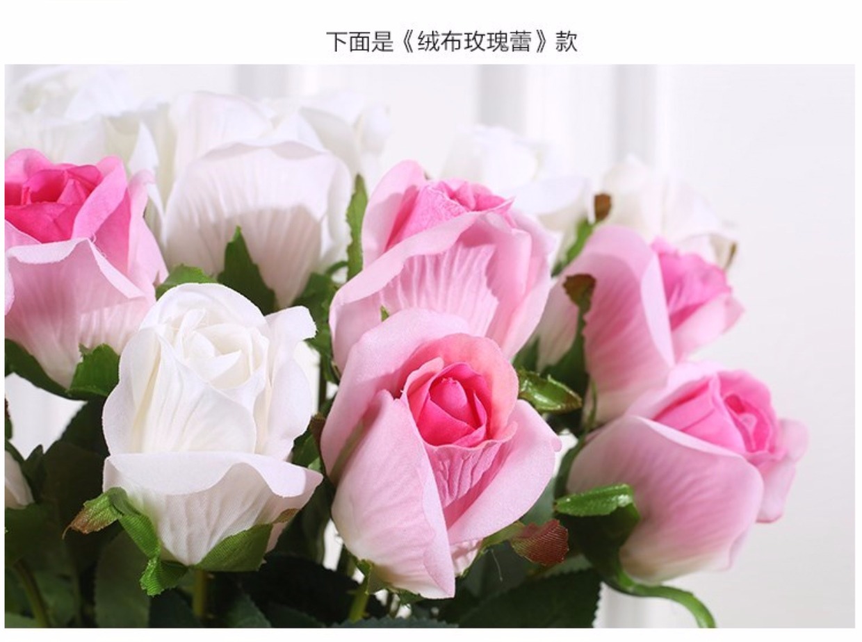 Mô phỏng hoa hồng bó hoa lụa hoa giả hoa đơn phòng khách trang trí hoa khô hoa bàn trang trí hoa cưới - Trang trí nội thất trang trí nhà bếp