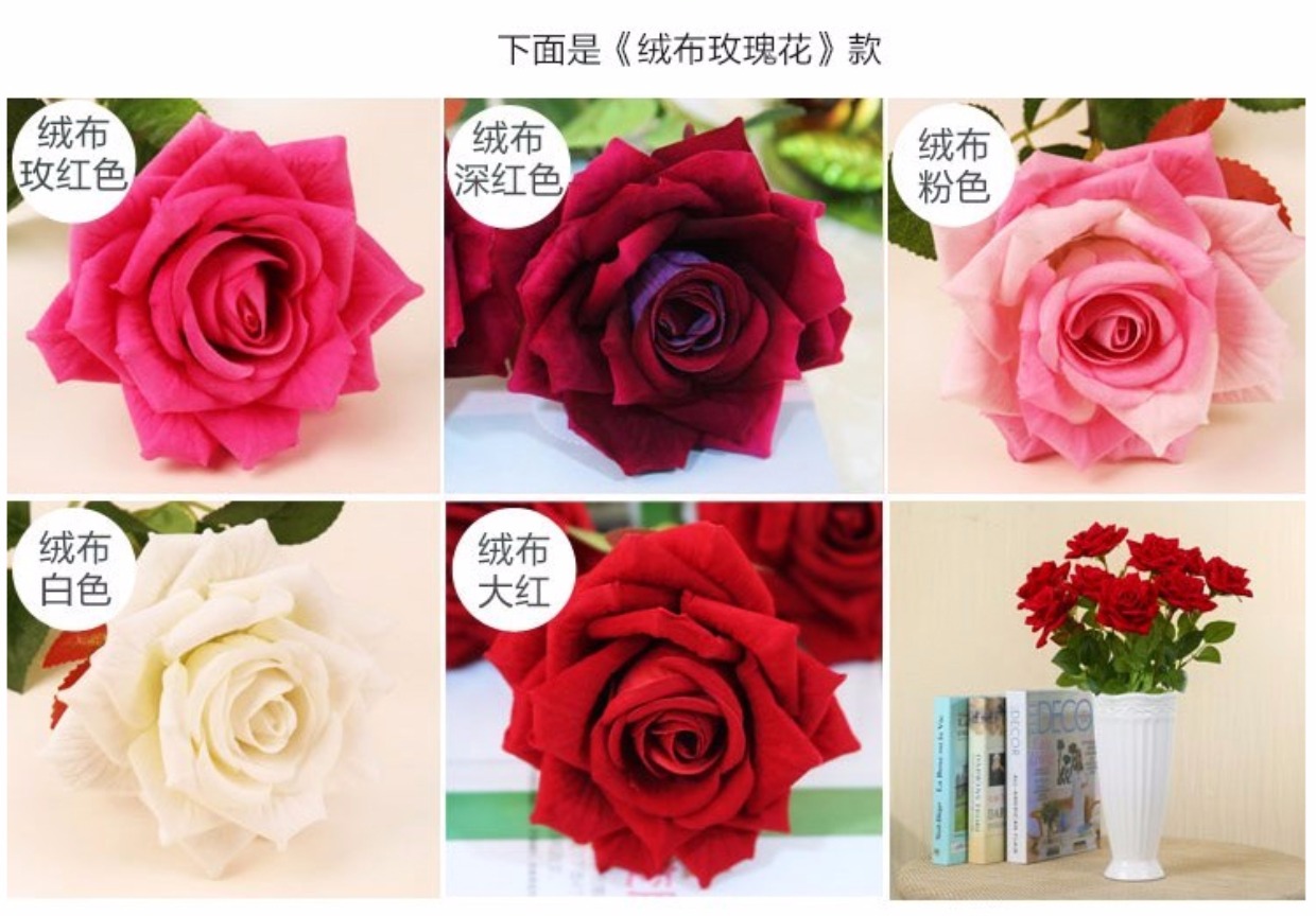Mô phỏng hoa hồng bó hoa lụa hoa giả hoa đơn phòng khách trang trí hoa khô hoa bàn trang trí hoa cưới - Trang trí nội thất trang trí nhà bếp