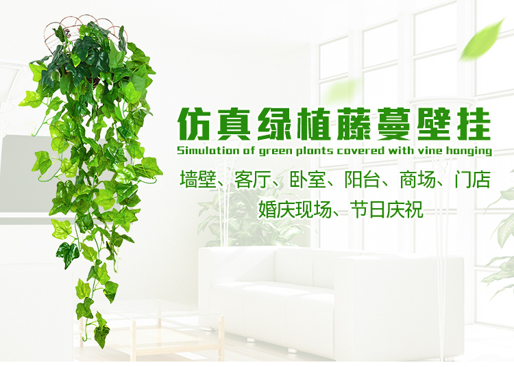 Cây mô phỏng hoa mây giả cây nho xanh lá cây treo hoa lan trong nhà phòng khách trang trí nhựa xanh hoa hồng treo tường màu xanh treo - Hoa nhân tạo / Cây / Trái cây bình hoa mộc lan giả