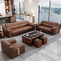 Office sofa reception modern minimalist office leisure sofa three-seat coffee table small apartment reception room sofa