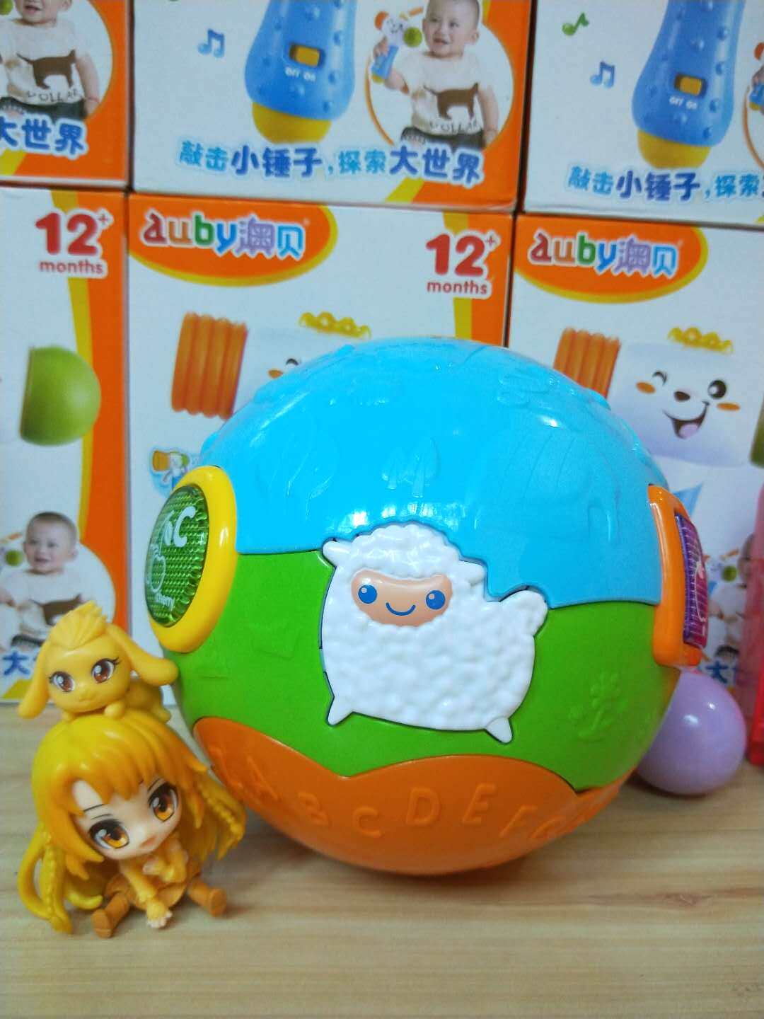 Aobei Farm Rolling Ball Infant Children Learn Crawling Movement Learning Music Baby Hand Grabbing Educational Toys (6 )