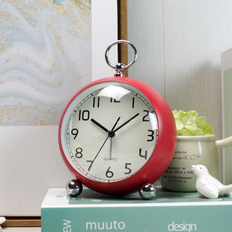Living Room Seat Clock Home Desktop Creative Clock Desktop Watch Swing Piece Mute Seat Clock Modern Brief Alarm Clock Students