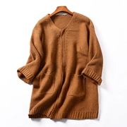 [Ice Point thẳng xuống] []] 1.1 kg J 22 mùa thu Hàn Quốc áo len dệt kim áo len cổ chữ V lỏng lẻo C
