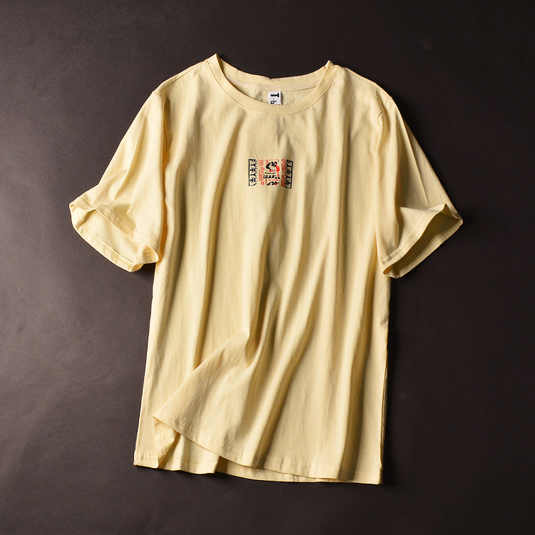 [2] G 25 mùa hè vòng cổ kẹo giấy in áo sơ mi ngắn tay Hàn Quốc thời trang hoang dã áo thun T-Shirt áo phông rộng nữ