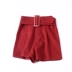 Xiaogu Womens H 6 Quần short Nữ mặc mùa thu Sinh viên Hàn Quốc Eo cao Quần rộng ống rộng quần short nữ ống rộng Quần short