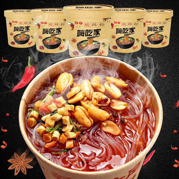 豫道食品 嗨吃家 酸辣粉 粉丝 102g*6桶 天猫优惠券折后￥16.8包邮（￥26.8-10）
