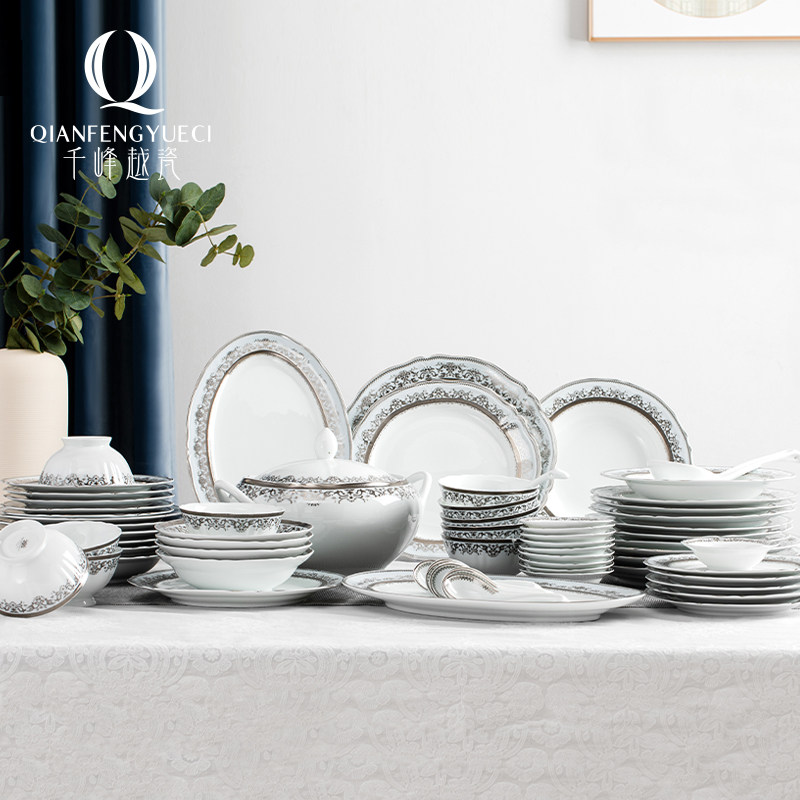 one thousand peaks Porcelain Light Extravagant ceramic Creative Nordic cutlery sets Bowl Trays Household Composition Upscale Joe Move 68 Head