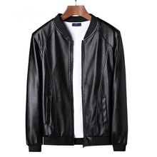 薄款皮衣男外套加绒棒球服