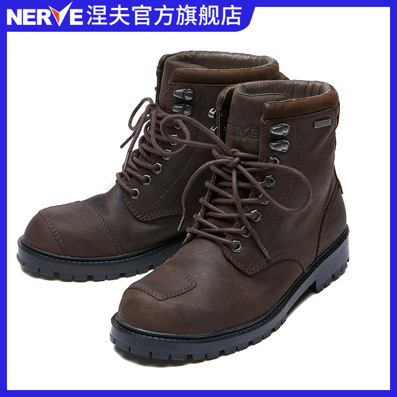 NERVE Nev Locomotive Riding Shoes Four Seasons Waterproof Locomotive Racing Retro Martin Boots Knight Equipment