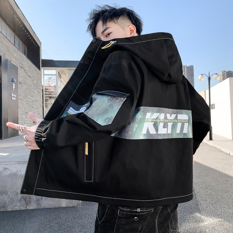 2021 new men's coat spring Korean version of the trend of all kinds of spring and autumn casual fashion brand tooling jacket men's coat