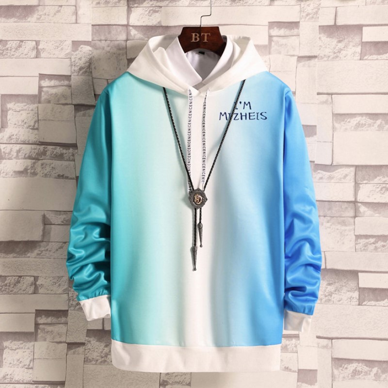 2021 new spring and autumn men hooded sweatshirt Korean version of the trend student long-sleeved T-shirt casual men's base shirt