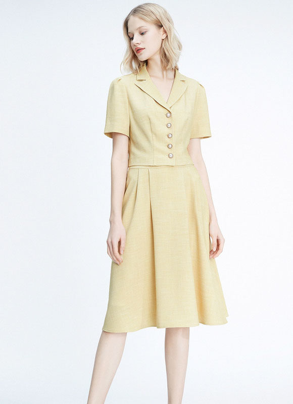 Spot 6C50250050 Psalm 2022 summer new suit collar short jacket 6C50210020